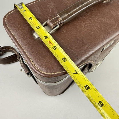 Vintage Marsand (Made In USA) Brown Leather Camera Bag w/ Straps & Compartments