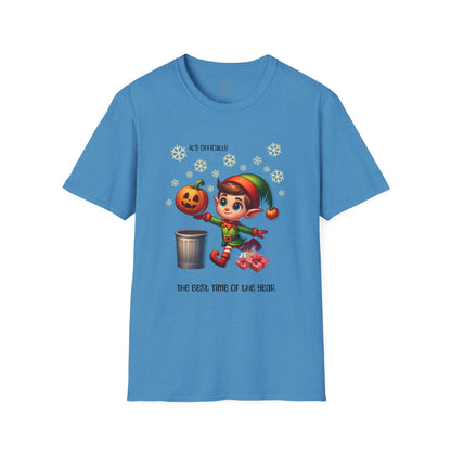 Festive Elf T-Shirt, Holiday Apparel, Christmas Gift, Fun Family Gatherings, Cozy Winter Wear, Jolly Occasion Tee