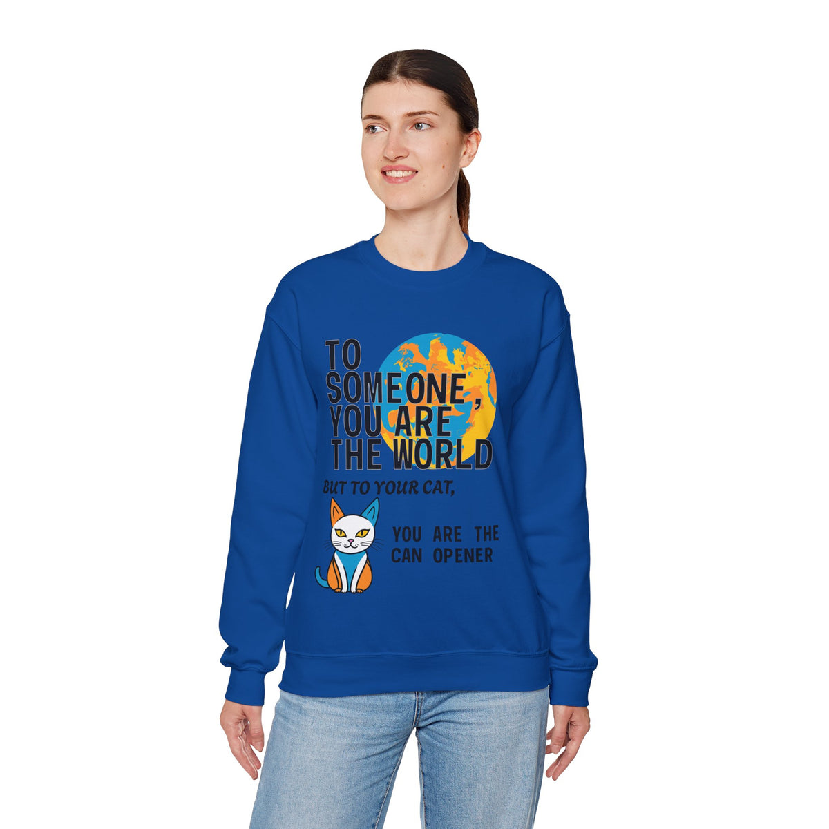 Cat Lover's Crewneck Sweatshirt, Fun Gift for Cat Owners, Cute Cat Design, Cozy Wear for Pet Lovers, Cozy Gift for Birthdays, Holidays