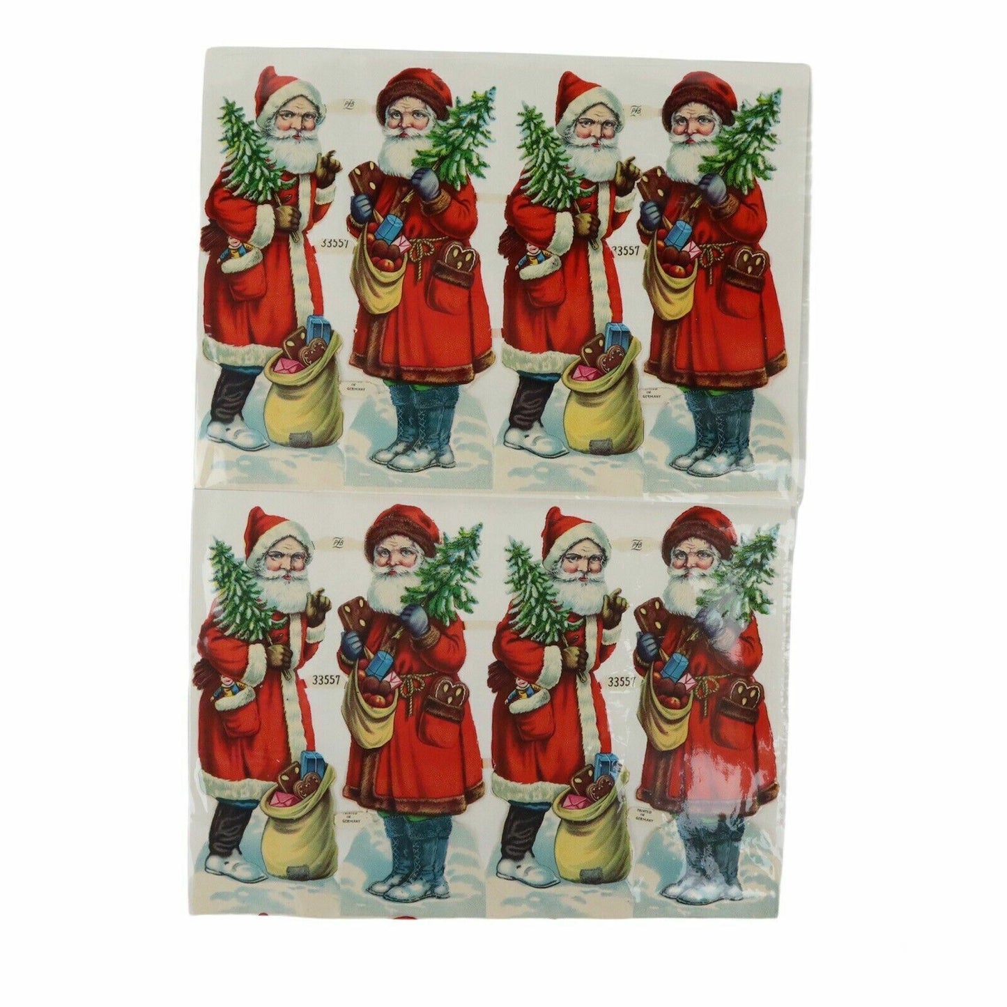 German Die-cut Red-suited Santa (Printed in Germany)