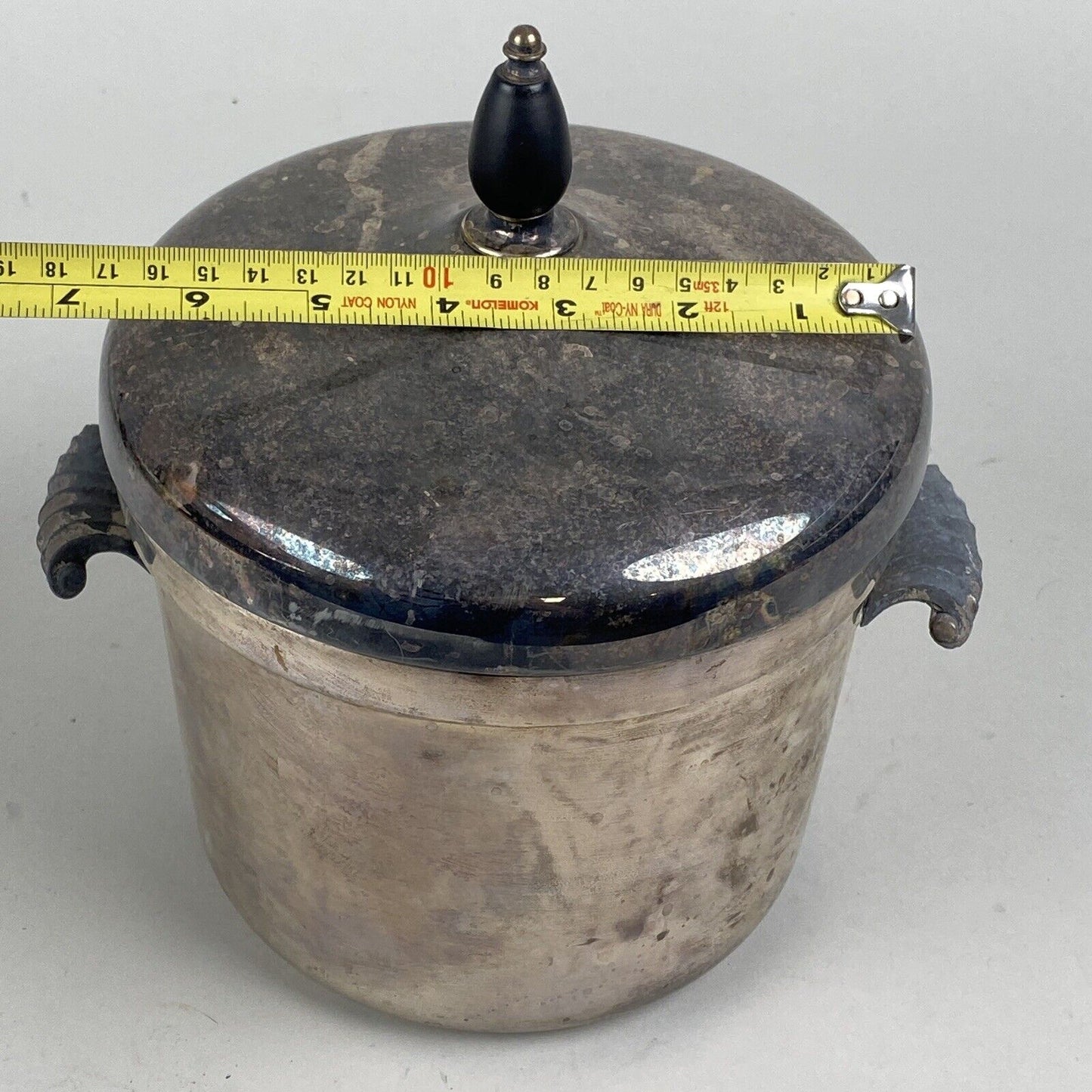 Vintage F.B. Rogers Silver Co Lidded Silverplate Ice Bucket #5511 , 7"x 7"