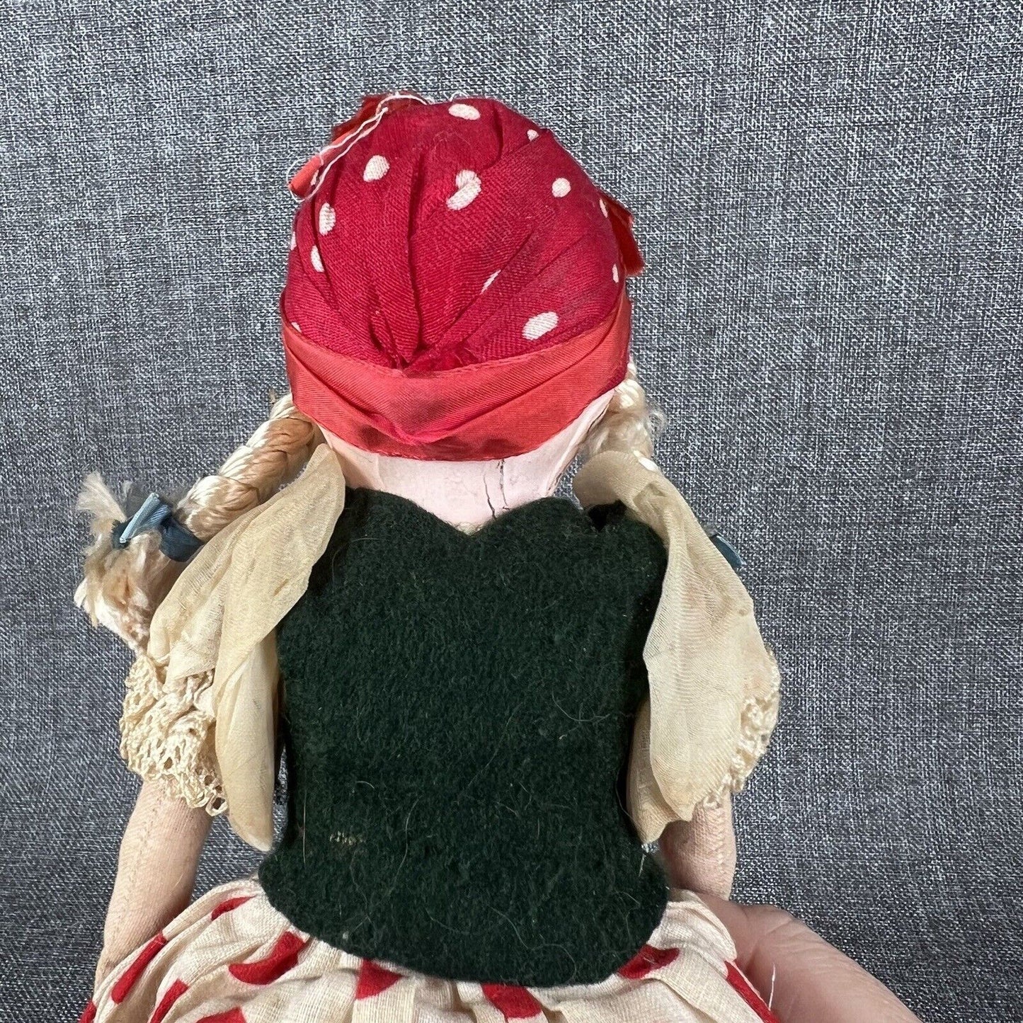 Vintage Hand Made Hungarian Doll 11" Traditional Clothes Hand Painted Face