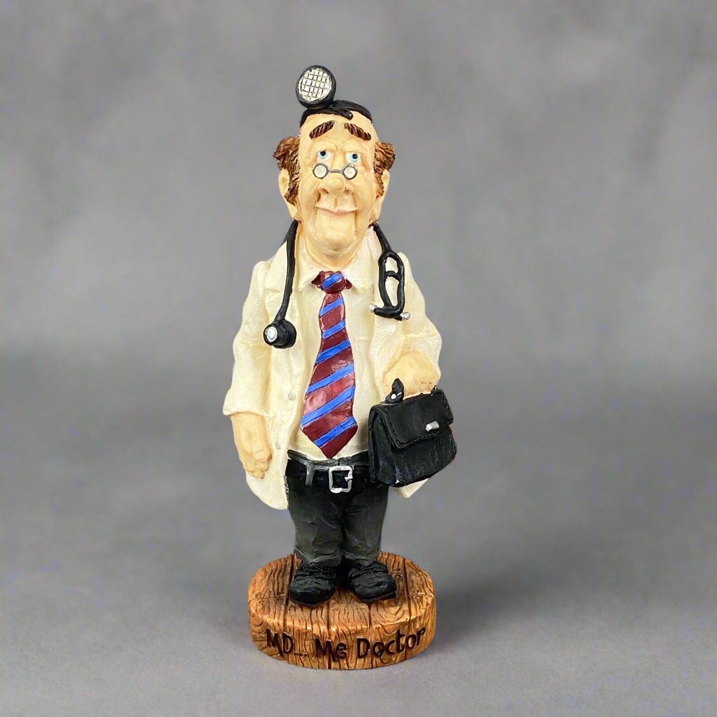 Vintage "It's a Living" Doctor Wobbler Figurine by Doug Harris / Russ , 8" tall