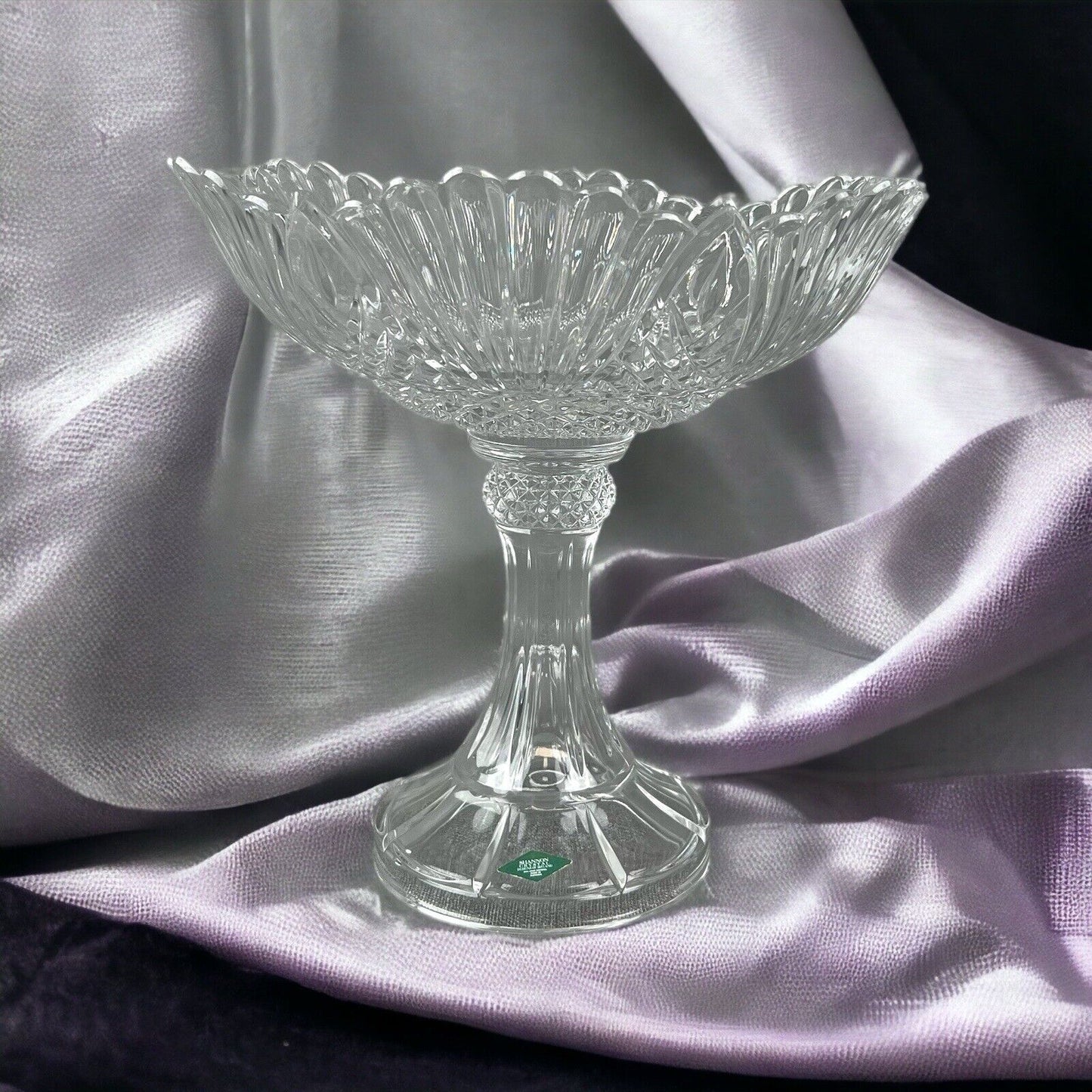 SHANNON CRYSTAL Compote Made In Ireland 12" Tall x 12" Wide (Fruit) Glass