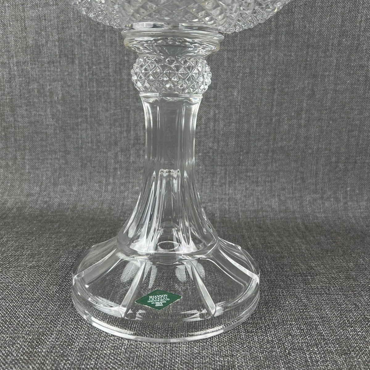 SHANNON CRYSTAL Compote Made In Ireland 12" Tall x 12" Wide (Fruit) Glass