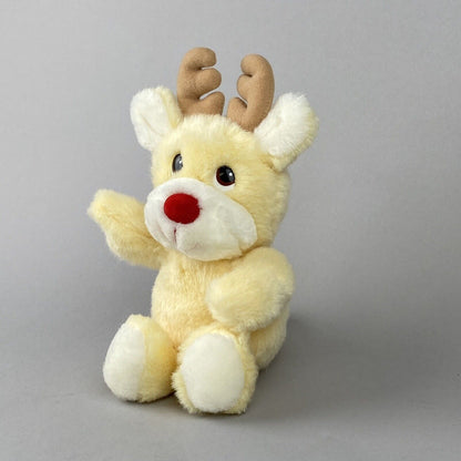 Vintage Russ Baby Plush Baby Rudolph the Red Nose Reindeer with Rattle