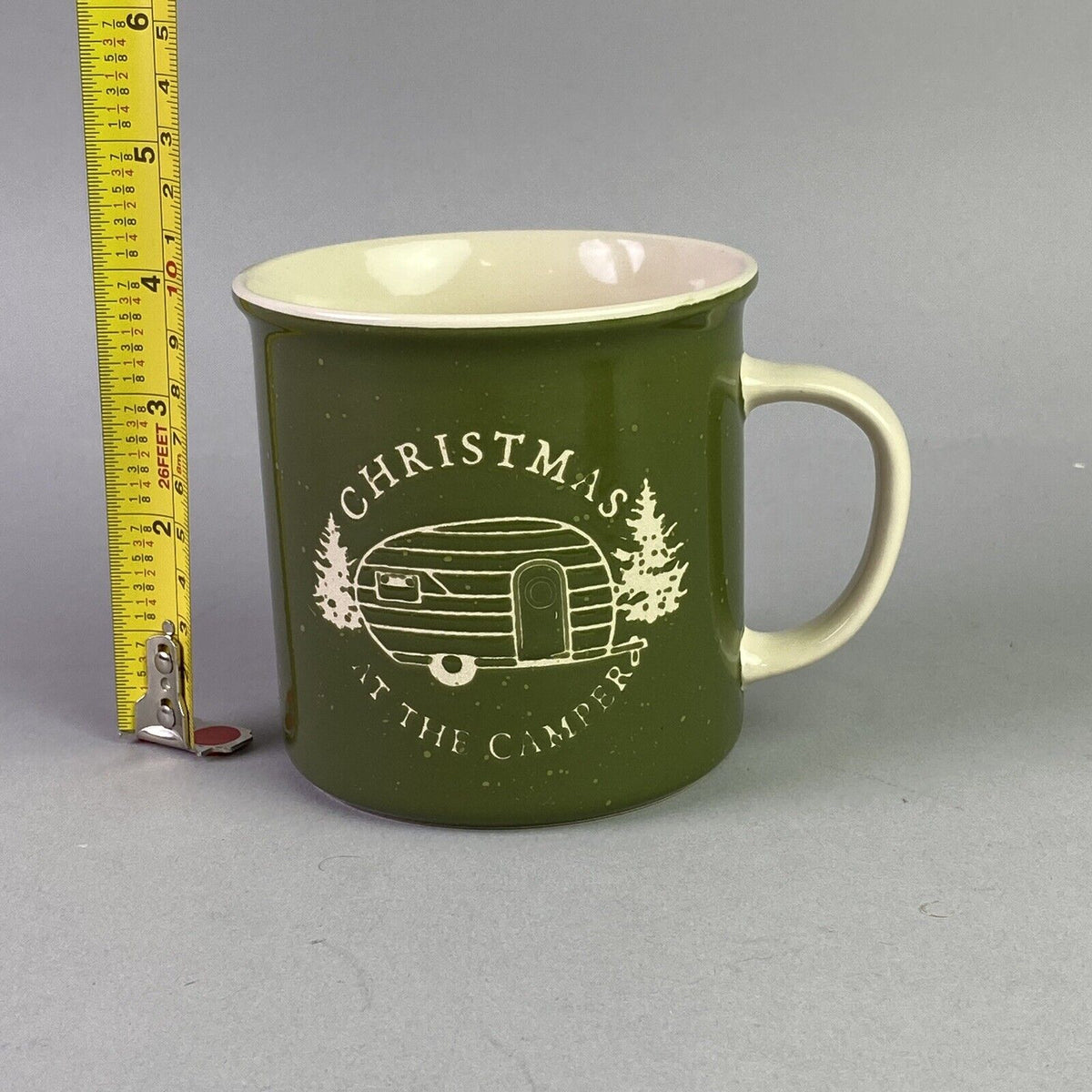 Handmade Artisan Mug 'Christmas at the Campers' Mug (Coffee) Teardrop