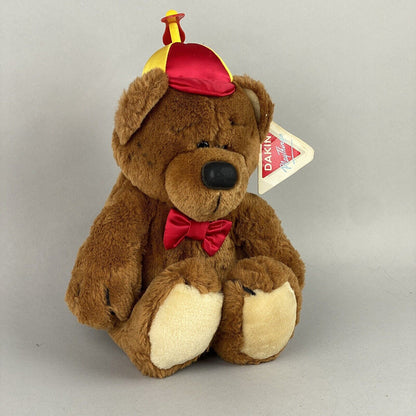 Dakin Bear with Beanie Fun Farm Beanie Boppers 1987 RARE