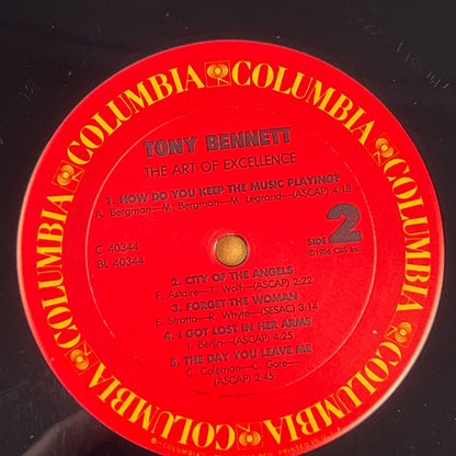 Tony Bennett - The Art of Excellence Promotional Vinyl Record
