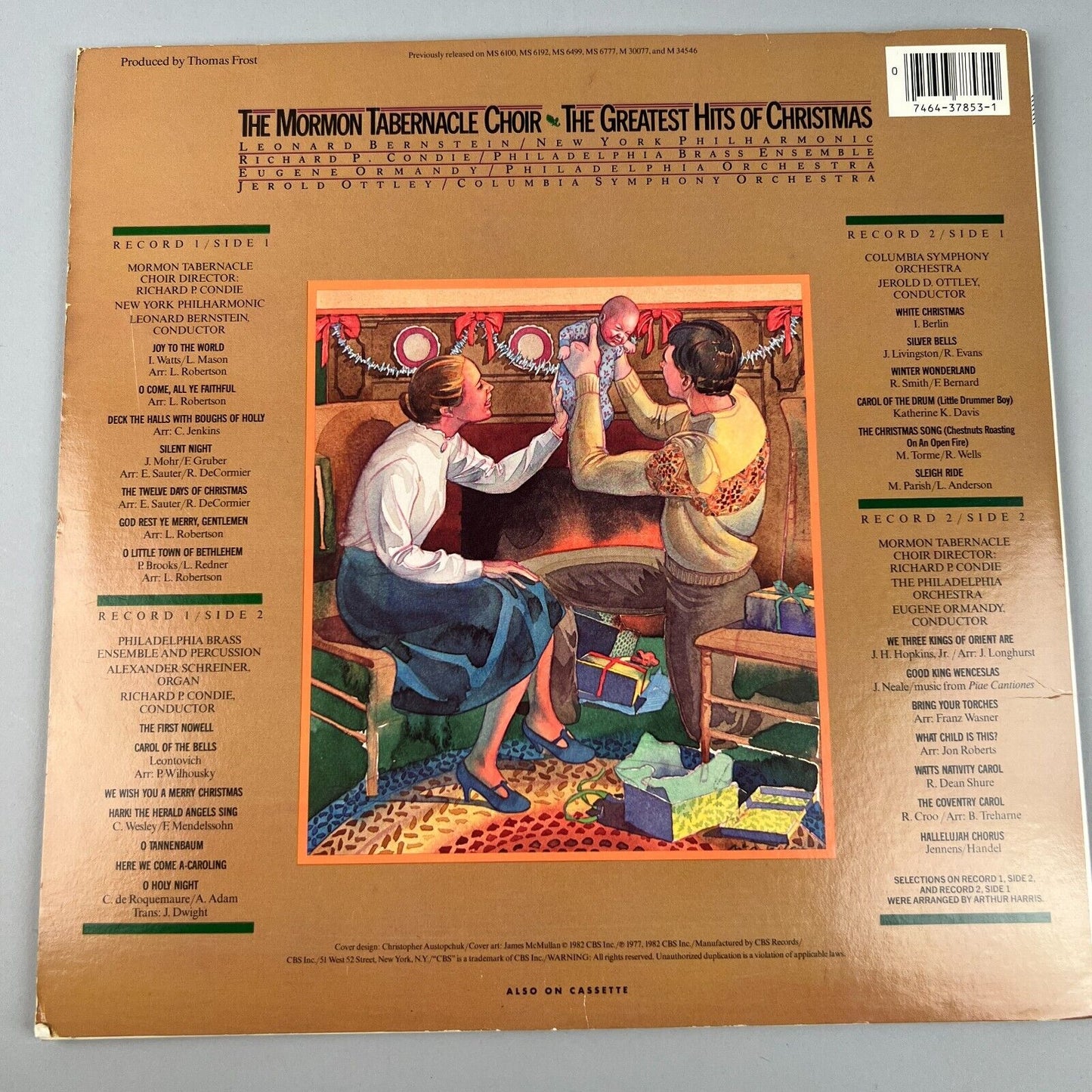 The Mormon Tabernacle Choir - Greatest Hits of Christmas Vinyl Record