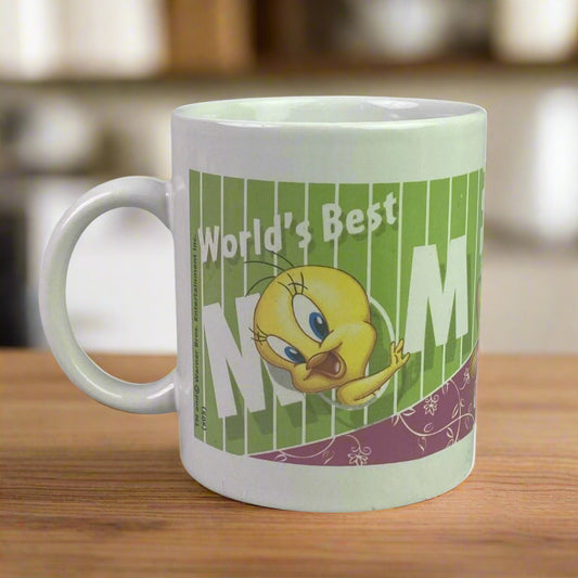 Vintage Tweety Bird "Worlds Best Mom" Coffee Mug (Mom Gift)