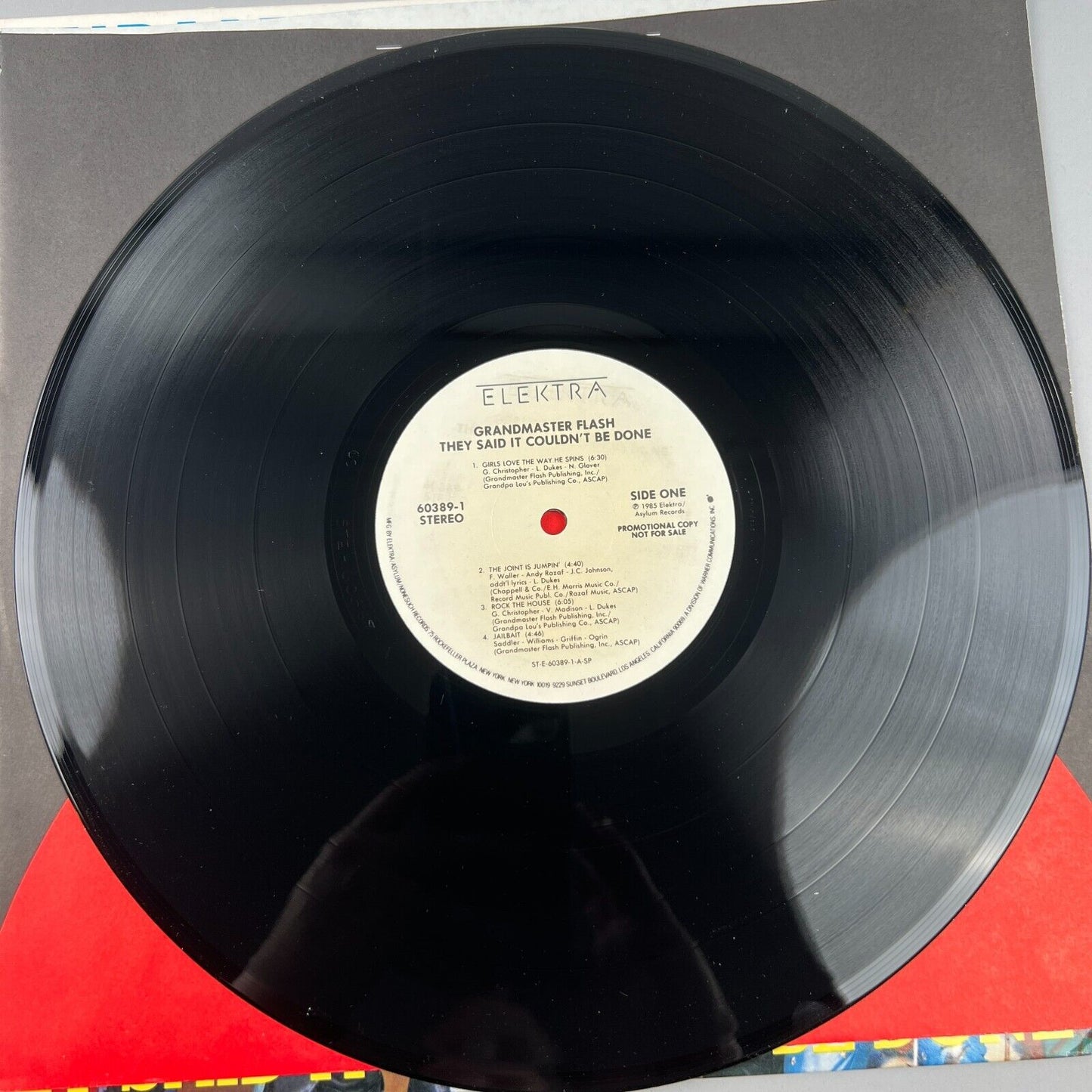 Grandmaster Flash - They Said it Couldn't Be Done Promo Record, Near Mint