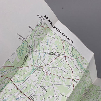 USGS Topographic Map 1986 Survey 30x60  SC Kingstree 33079-E1-PL-100