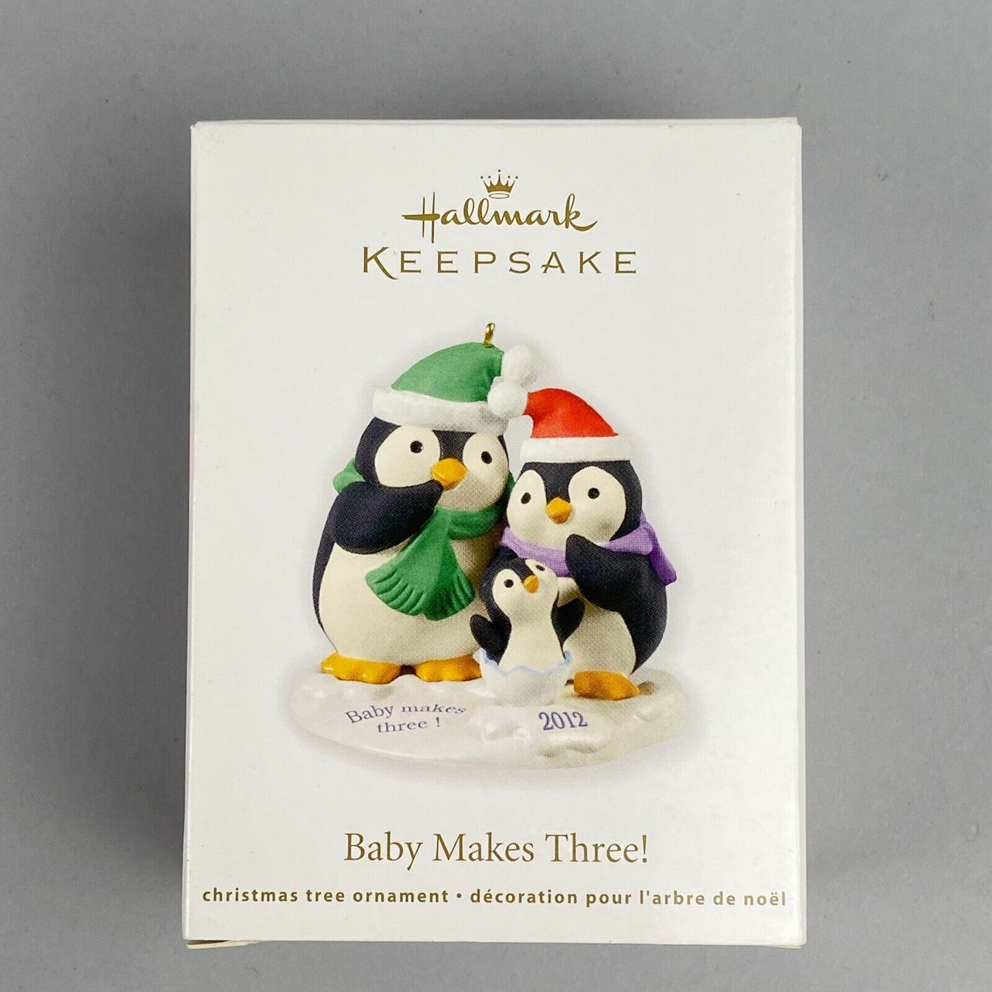 Hallamrk Penguins Ornament Baby Makes Three! 2012