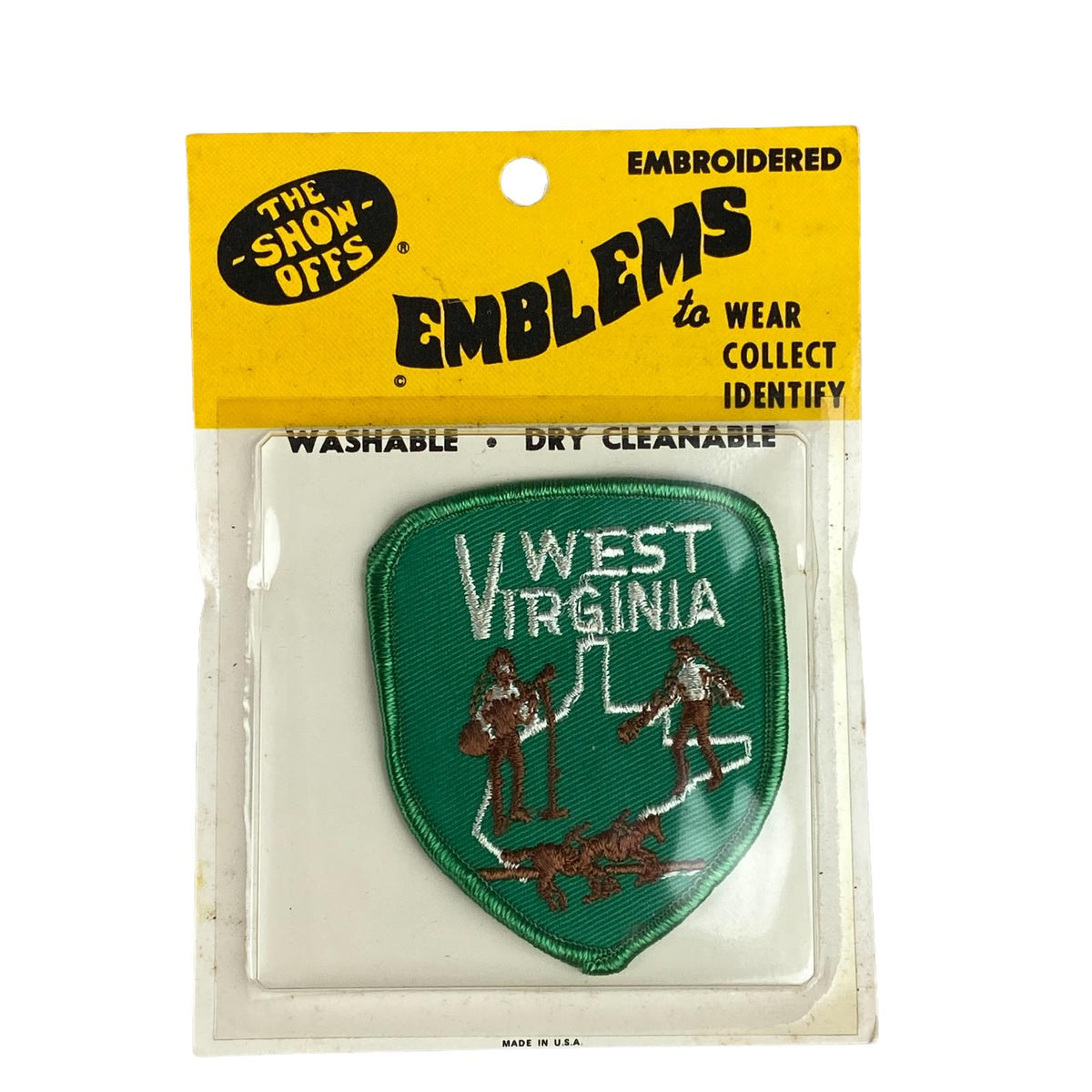 Vintage 'The Show Offs' Emblems West Virginia Sew On Patch to Wear and Collect