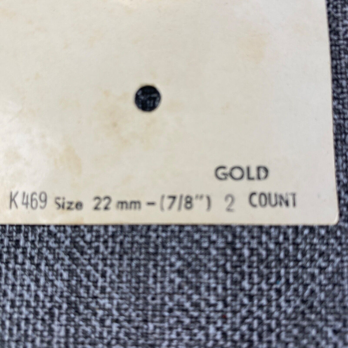 Le Bouton B. Blumenthal & Co. Gold Color Button Original Card 763 22MM 7/8"