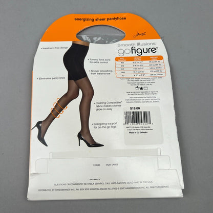 Smooth Illusionas Gofigure Pantyhose, Size AB, Black