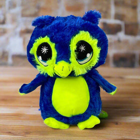 Peek-A-Boo Toys Blue & Green Owl Stuffed Animal 10"