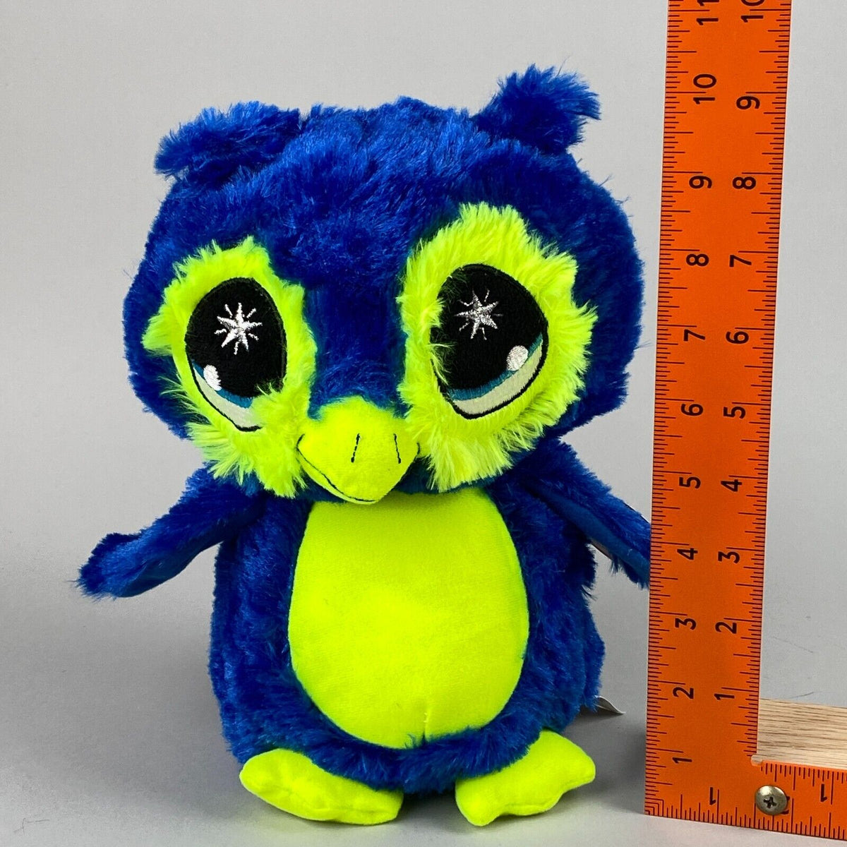 Peek-A-Boo Toys Blue & Green Owl Stuffed Animal 10"