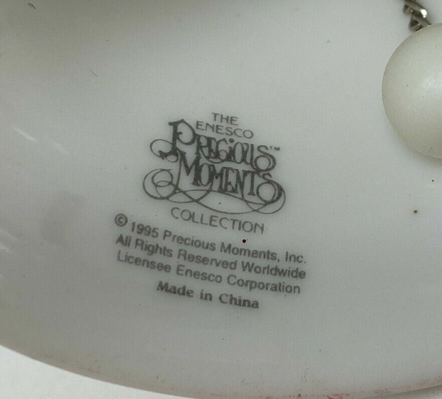 Vintage 1995 Precious Moments Christmas Bell Ornament '...White Christmas...'