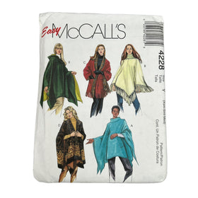 Easy McCall's 4228 Poncho Sewing Patterns