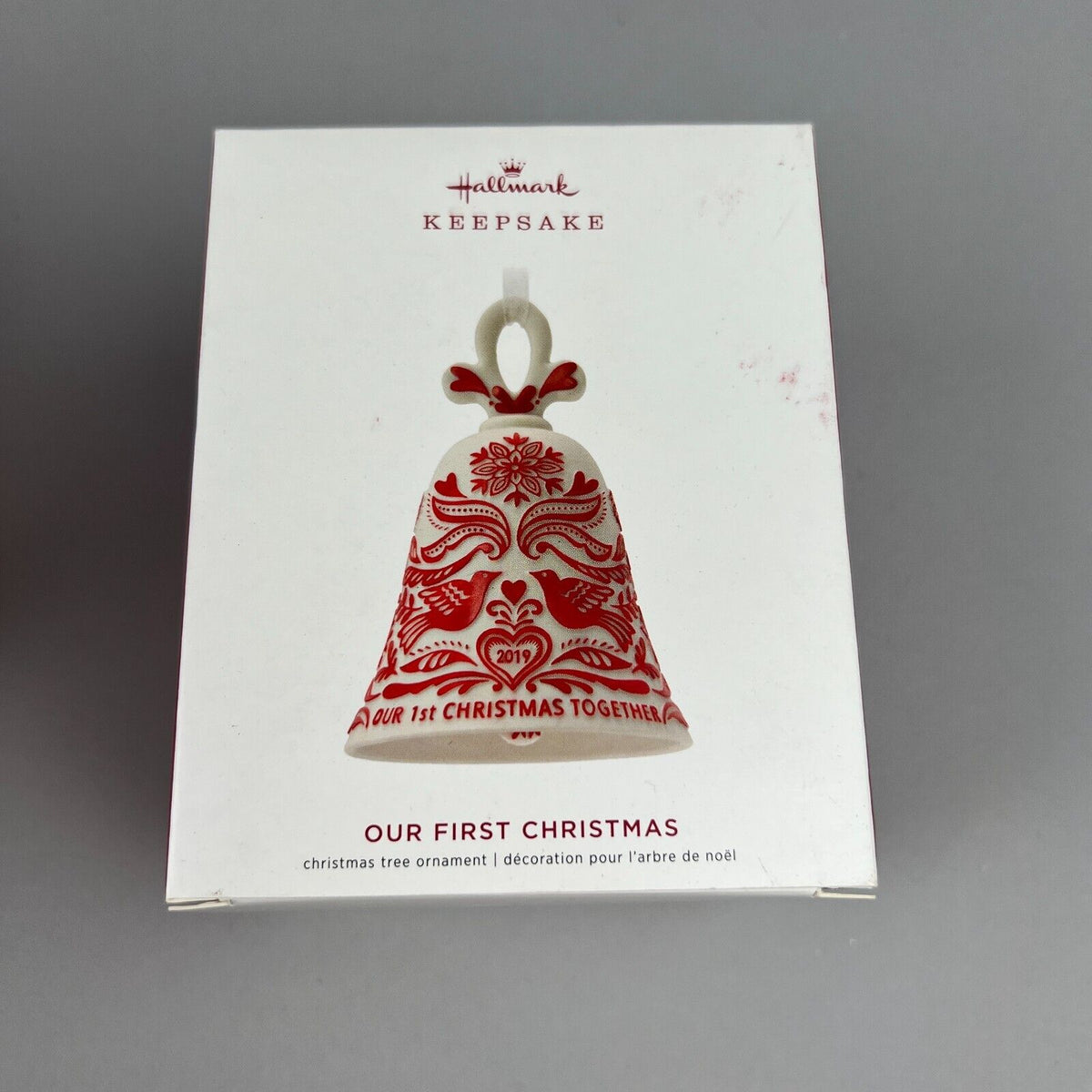 New Hallmark Our 1st Christmas Together Red & White Bell 2019