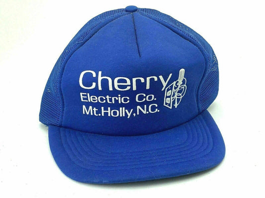 Vintage San Sun Vintage Cherry Electric Co. Mt. Holly, N.C. Snapback Mesh Hat