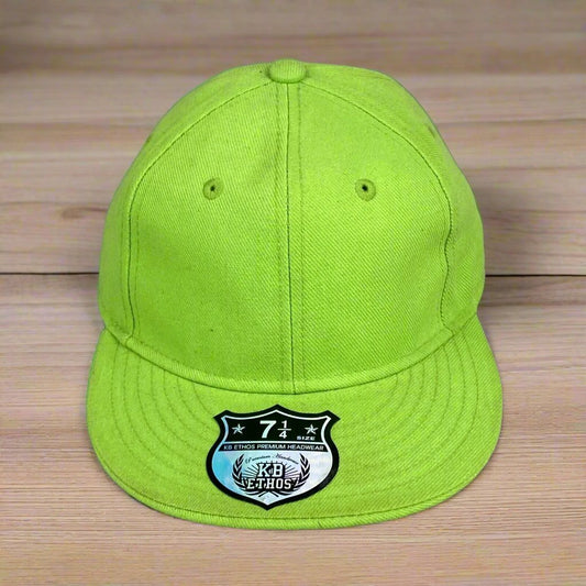 KB Ethos Green Flat Cap Hat Size 7 1/4 with Sticker Attached