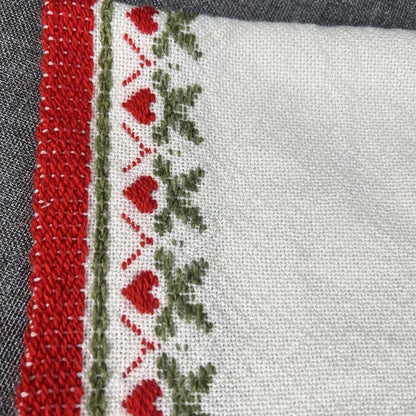 Vintage Decorative Hand Towels 28”x11” Material Acrylic Red and Green