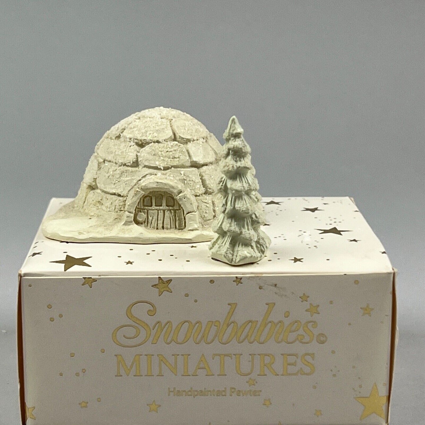 Department 56 Snowbabies Miniature Pewter, Icy Igloo 7610-4 with Original Box