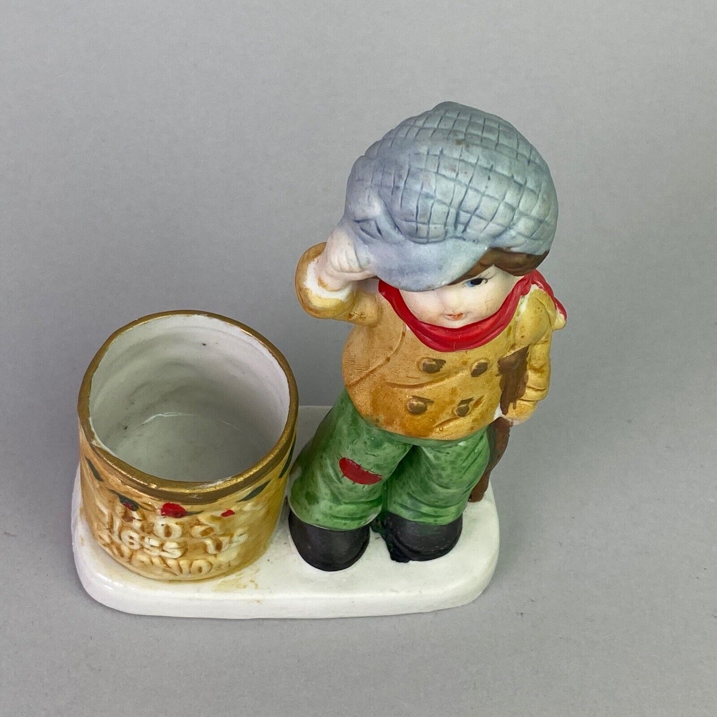 Vintage Jasco Tiny Tim God Bless Us Everyone Luvkins Small Candle Holder