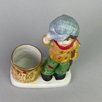 Vintage Jasco Tiny Tim God Bless Us Everyone Luvkins Small Candle Holder