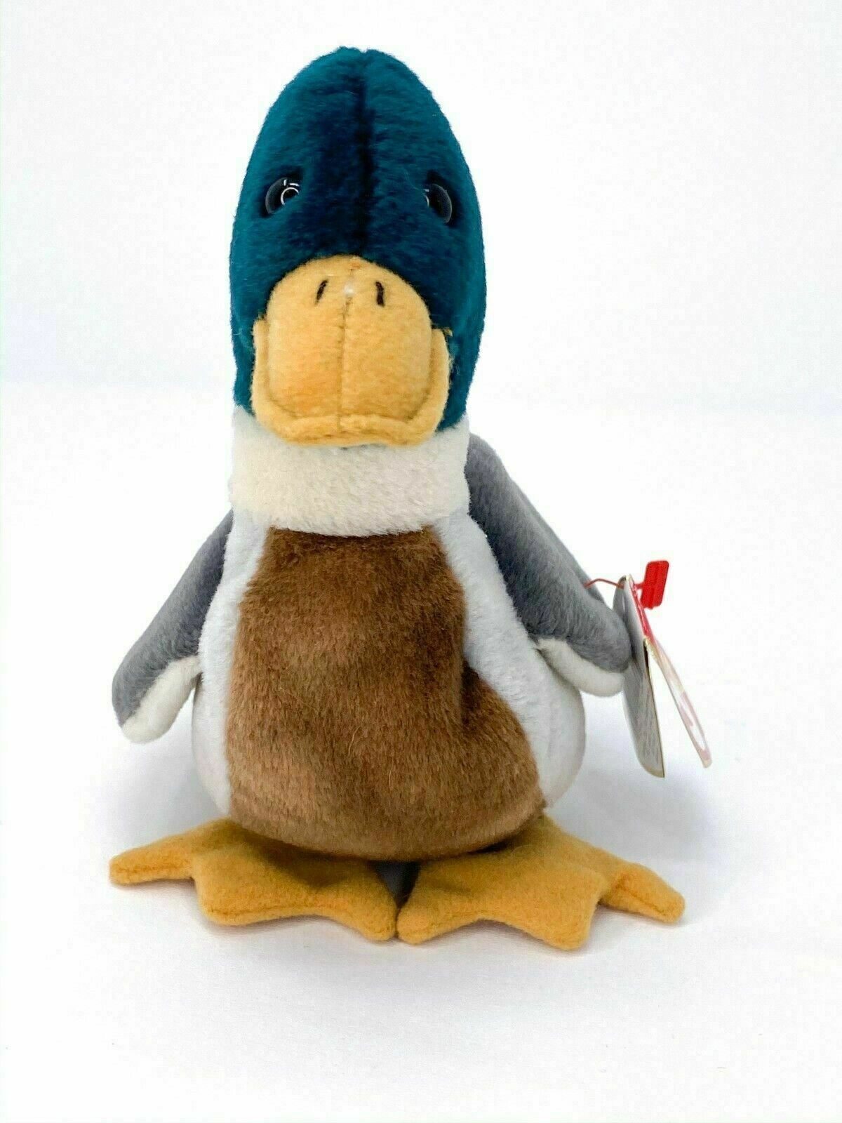 Classic TY Beanie Babies- Rare, retired Jake the Duck 1997. (Errors on Tag)