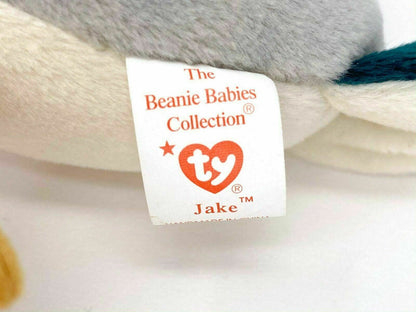 Classic TY Beanie Babies- Rare, retired Jake the Duck 1997. (Errors on Tag)