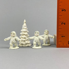 Department 56 Snowbabies Miniature Pewter, Frosty Frolic 7613-9 w/Original Box