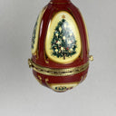 Hinged Egg Trinket Box Christmas Ornament Christmas Tree Valerie Parr Hill EUC