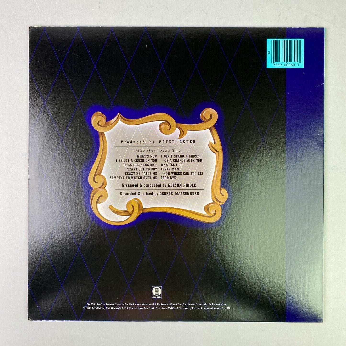 Linda Ronstadt & The Nelson Riddle Orchestra ‎– What's New Vinyl Record