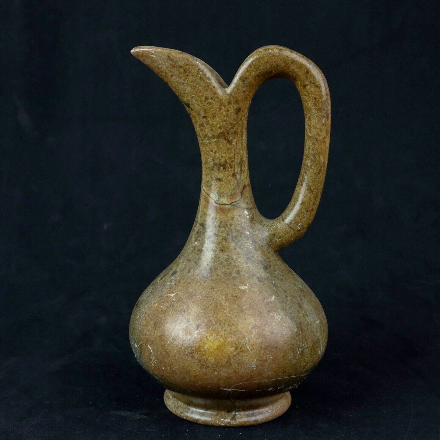 Vintage Marble Ceramic Pitcher Vase Gold (Oil)