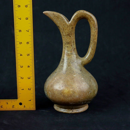 Vintage Marble Ceramic Pitcher Vase Gold (Oil)