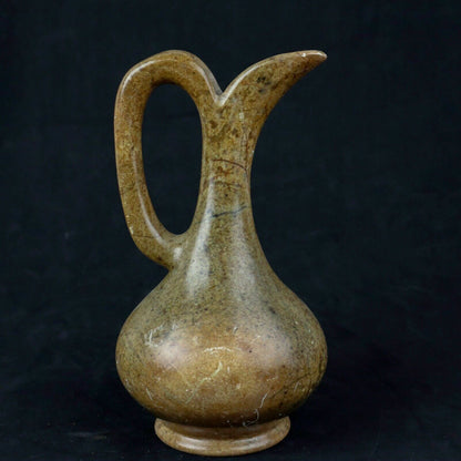 Vintage Marble Ceramic Pitcher Vase Gold (Oil)