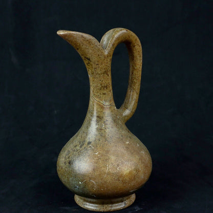 Vintage Marble Ceramic Pitcher Vase Gold (Oil)