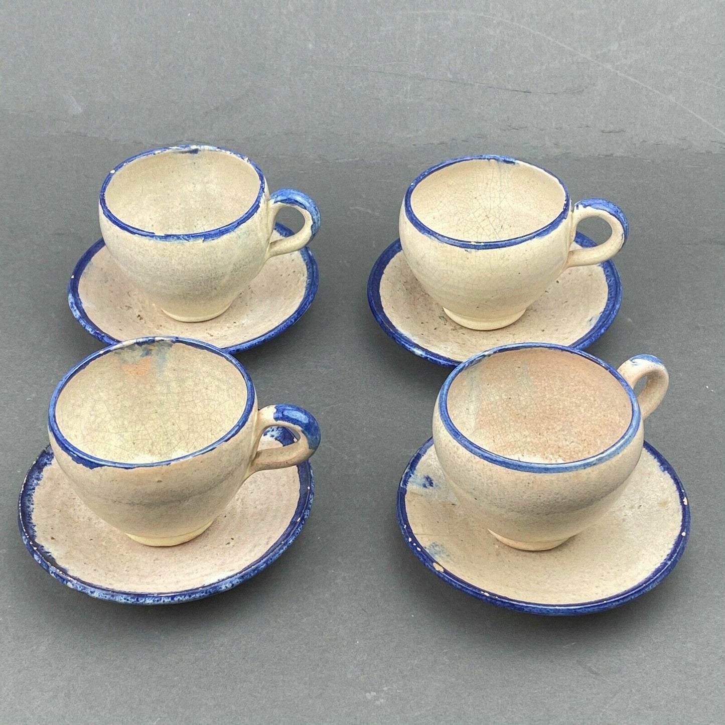 Vintage Sunset Mountain Pottery Tea set with plates 1930s