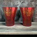 Pair of Timon Collezione Pink Glasses - Made in Italy 5.5" Tall Barware