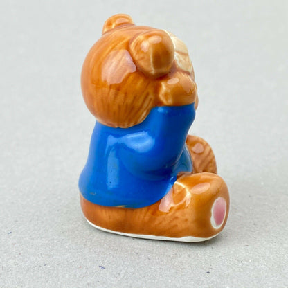 Mini 2" Russ 'Get Well Soon' Bear Figurines Ceramic High Gloss (Gift)