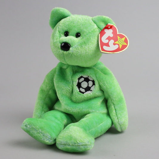 Vintage TY Beanie Baby Original 1998, Kicks Bear, Plush Stuffed Animal