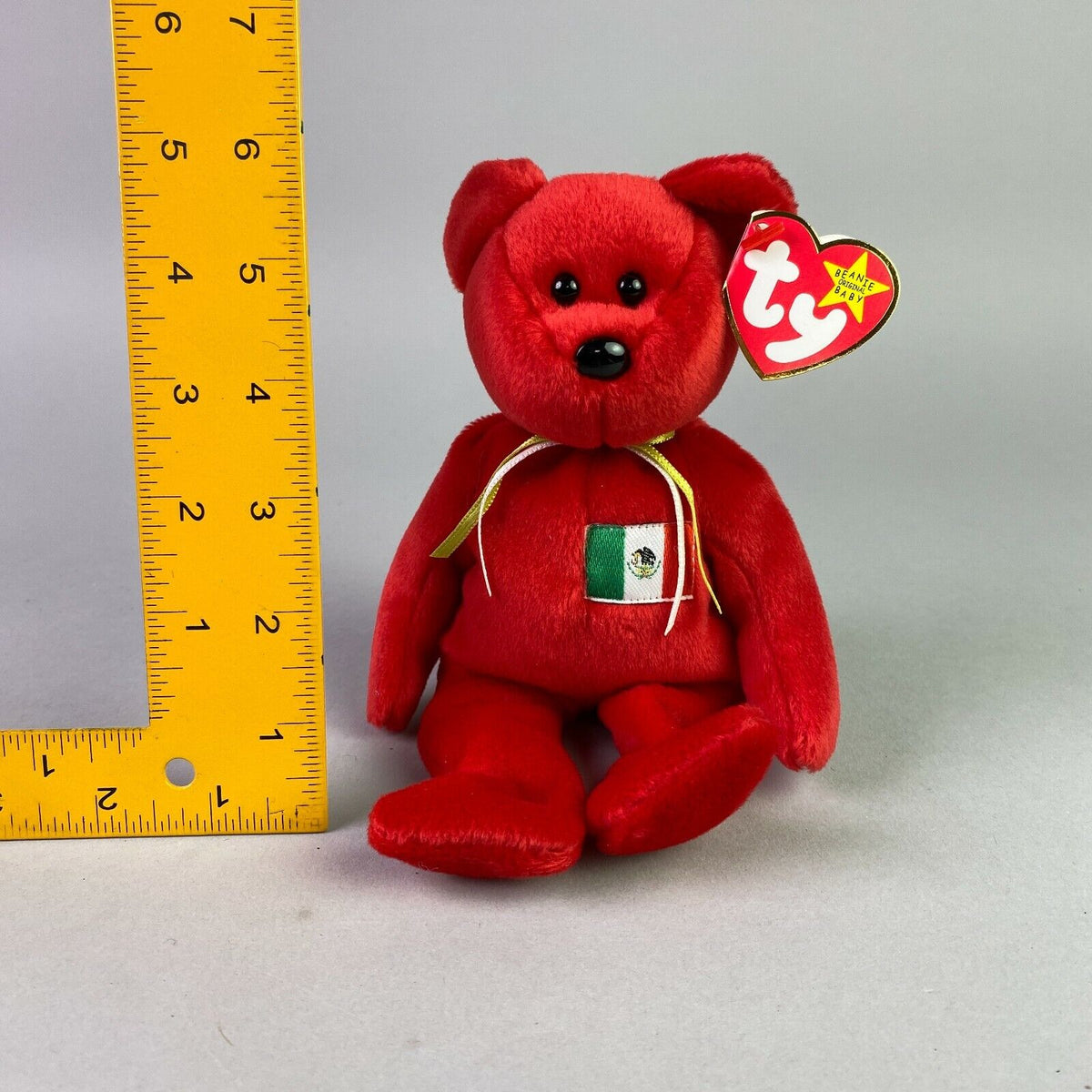 Vintage TY The Original Beanie Baby Osito Mexican Teddy Bear Plush w Tags - 6"