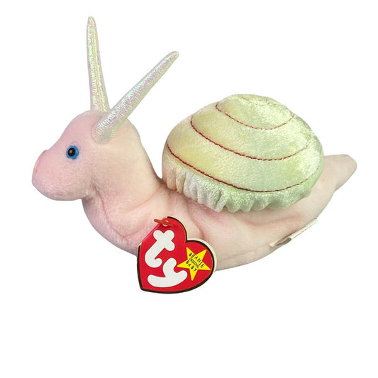Vintage TY The Original Beanie Baby Swirly Snail Plush with Tags - 6"
