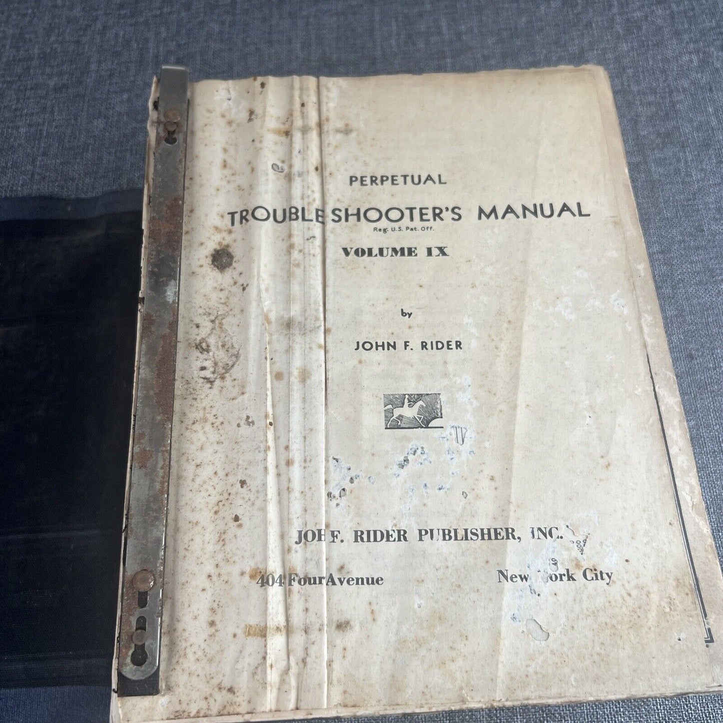 John F. Rider Perpetual Troubleshooting Manual Volume IX