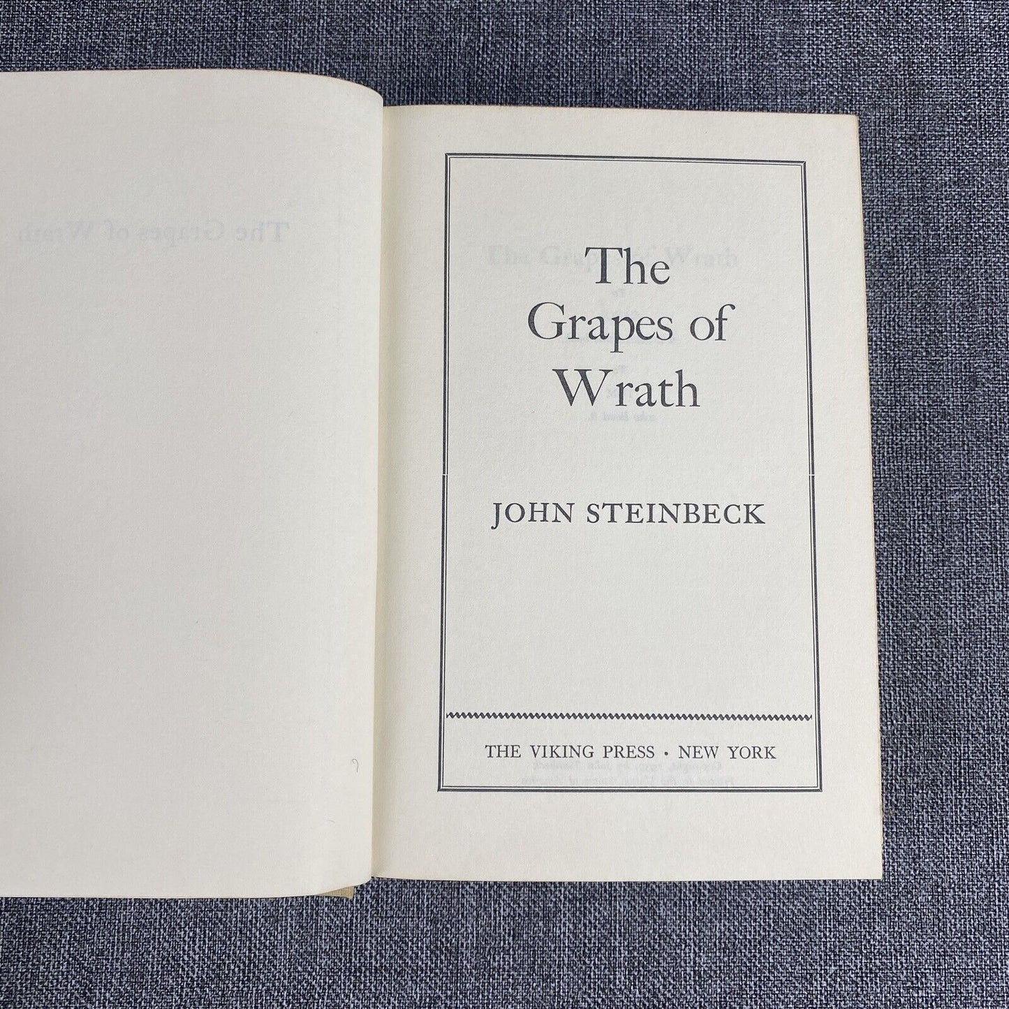 The Grapes of Wrath  by John Steinbeck , Viking Press, New York , 1939