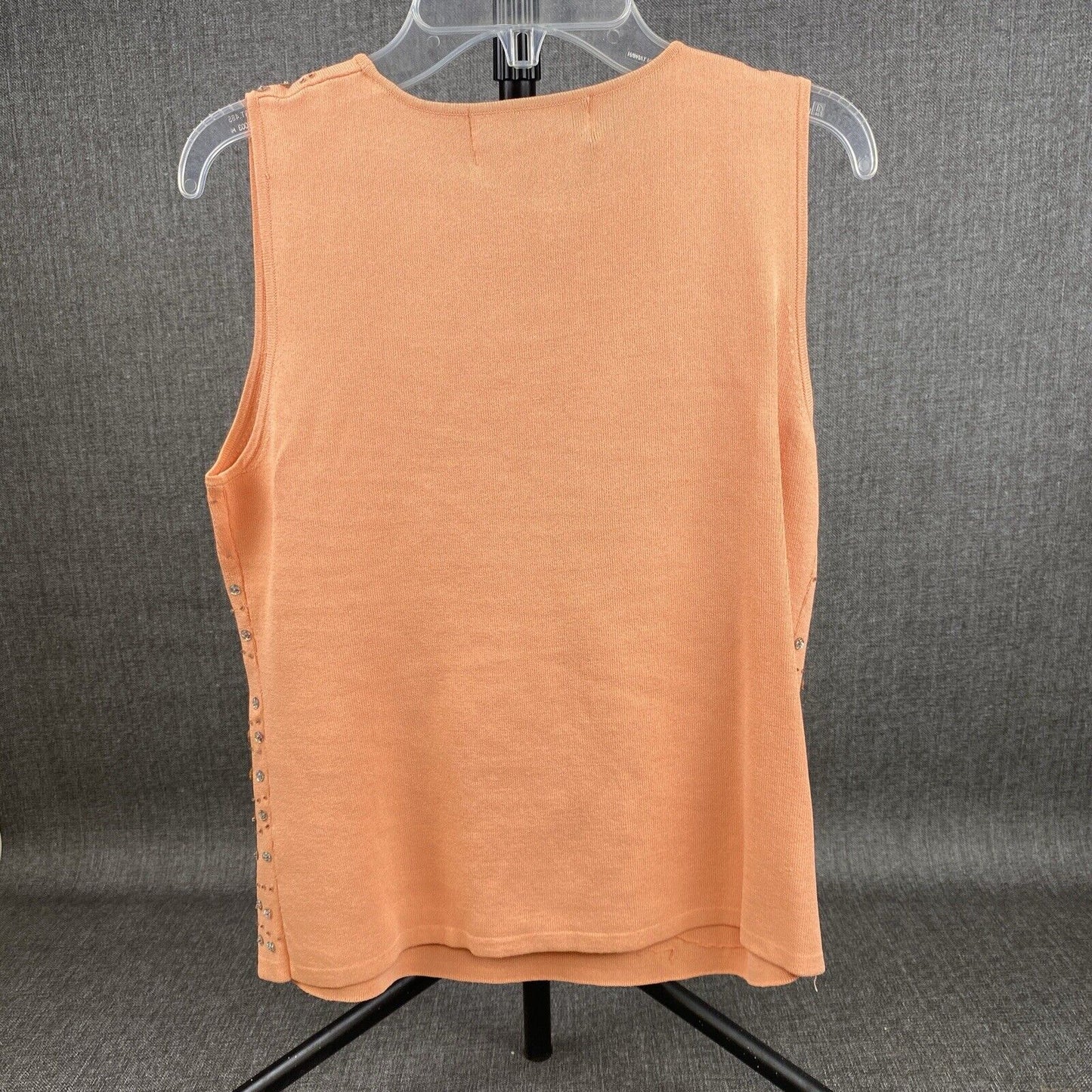 Ladies Joseph A Tank Top Sequined Front Size Ladies Large Orange